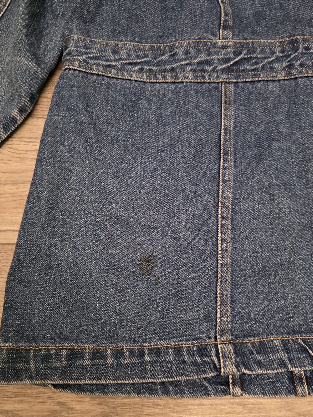 Vintage 90s Bill Blass Jeans Denim Chore Jacket / Longline Coat Size XL - Picture 10 of 10